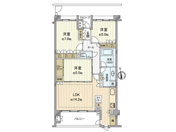 ラヴィドール宮崎台 間取図(平面図) 間取図(平面図)