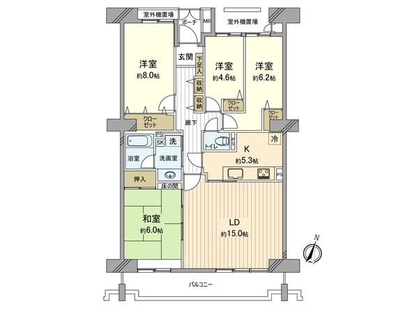エステ・スクエアセンター北 イーストウイング 間取図(平面図) エステ・スクエアセンター北 イーストウイング 間取図(平面図)