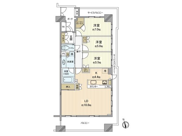 港北センターヒルズ E棟 間取図(平面図) 港北センターヒルズ E棟 間取図(平面図)