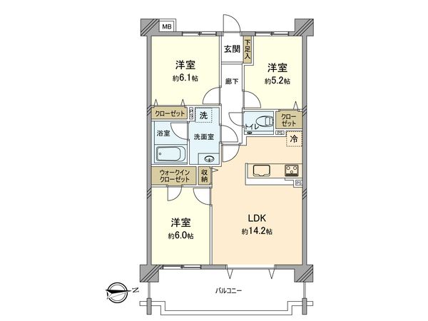 リステージパルティエ ラルジュ 間取図(平面図) リステージパルティエ ラルジュ 間取図(平面図)