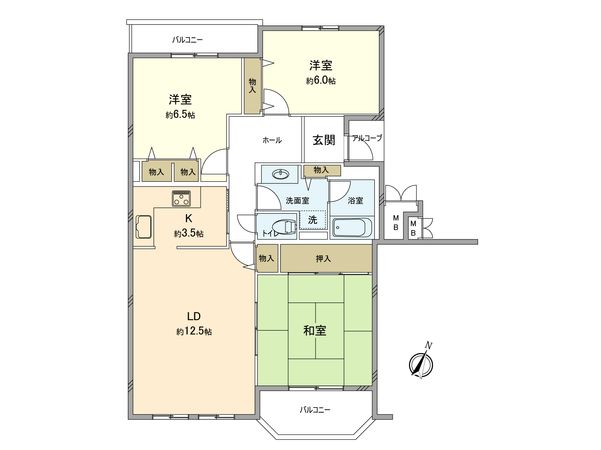 ビュープラザセンター北 3-3号棟 間取図(平面図) ビュープラザセンター北 3-3号棟 間取図(平面図)