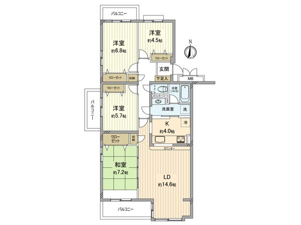 メゾン桜が丘 10-11号棟 間取図(平面図) メゾン桜が丘 10-11号棟 間取図(平面図)
