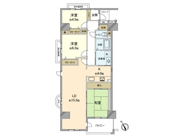 プロムナード仲町台 9号棟 間取図(平面図)