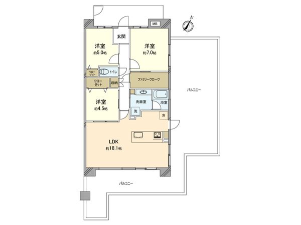 仲町台パークヒルズ 間取図(平面図)