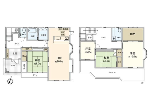 八千代市勝田台7丁目 戸建 間取図(平面図) 八千代市勝田台7丁目 戸建 間取図(平面図)