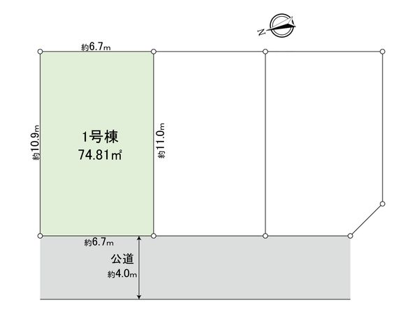 船橋市日の出1丁目新築戸建 1号棟 間取図(平面図)