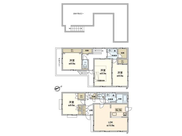 習志野市秋津4丁目戸建 間取図(平面図) 習志野市秋津4丁目戸建 間取図(平面図)