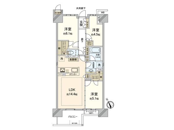 パークホームズ南船橋 間取図(平面図)