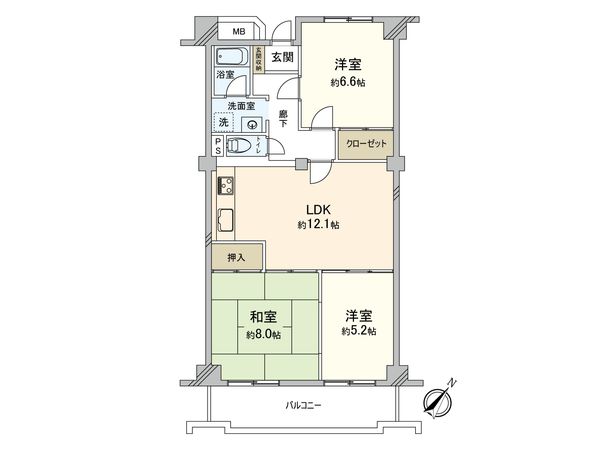 船橋ファミリータウン 間取図(平面図) 間取図(平面図)
