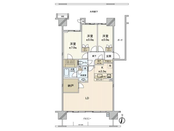 ワンダーベイシティSAZAN 間取図(平面図)