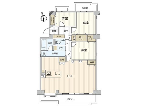 谷津パークタウン弐番街 間取図(平面図) 谷津パークタウン弐番街 間取図(平面図)