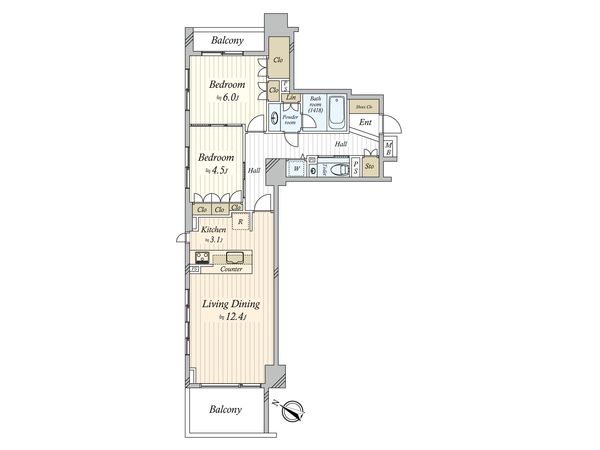ガレリア・マーレ日本橋 間取図(平面図) 間取図(平面図)