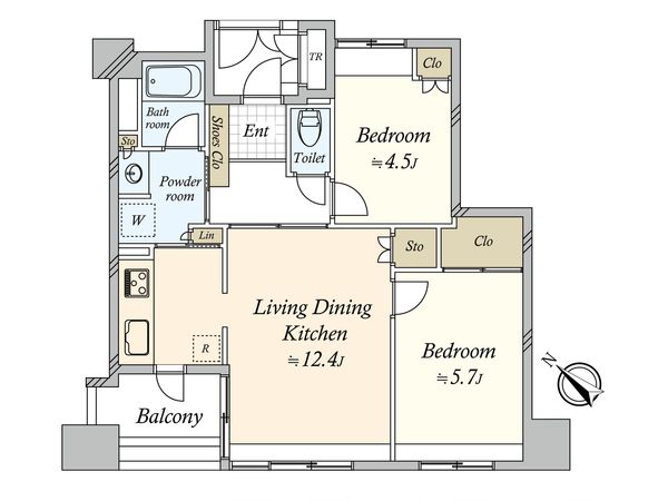 サンヴェール日本橋水天宮 間取図(平面図) 間取図(平面図)