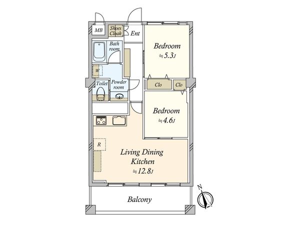 シャルマン築地明石町 間取図(平面図) 間取図(平面図)