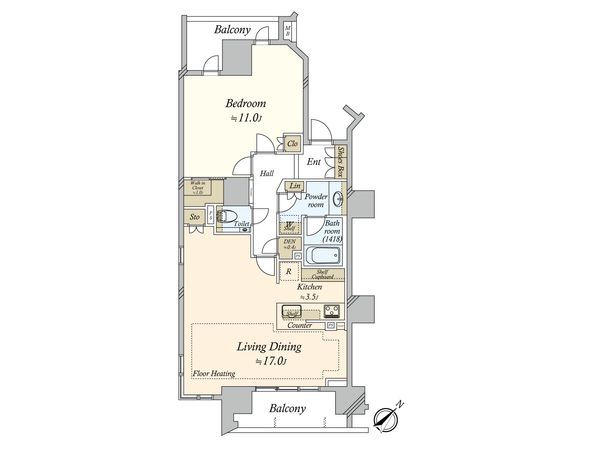 ザ・パークハウス東日本橋 間取図(平面図) ザ・パークハウス東日本橋 間取図(平面図)