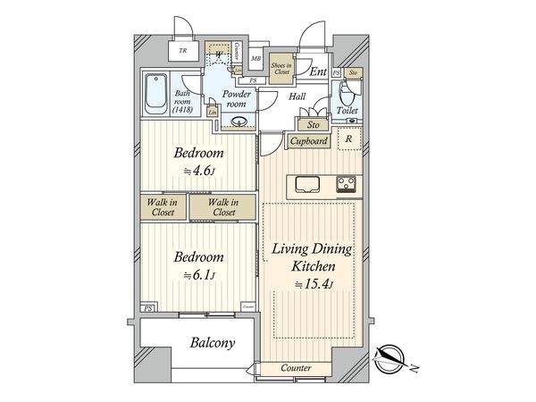 パークホームズ千代田淡路町 間取図(平面図)