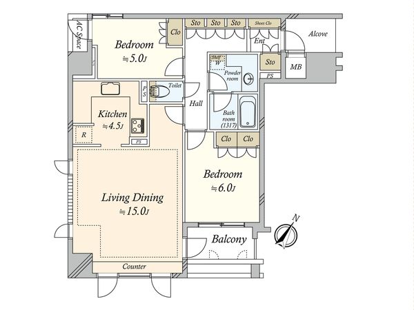 ファミール日本橋グランスイートプラザ 間取図(平面図) ファミール日本橋グランスイートプラザ 間取図(平面図)