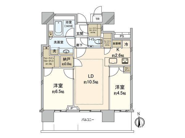 パークシティ中央湊 ザタワー 間取図(平面図)