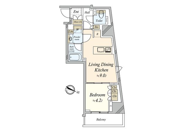 パークリュクス神田多町 間取図(平面図)