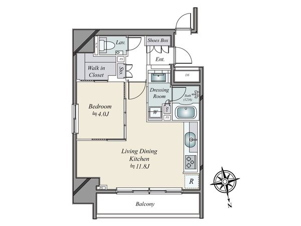 リビオレゾン大手町 間取図(平面図) 間取図(平面図)
