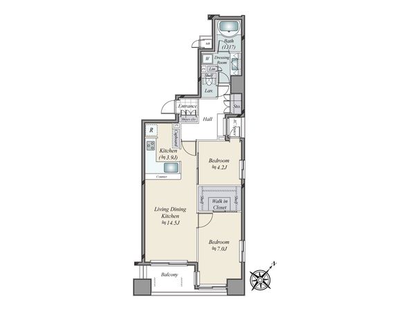 アスコットパーク日本橋富沢町 間取図(平面図) アスコットパーク日本橋富沢町 間取図(平面図)