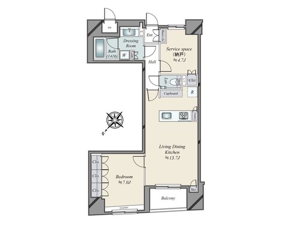 プロスタイル日本橋馬喰町 間取図(平面図) 間取図(平面図)