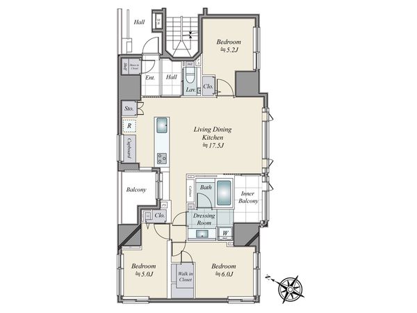 ブラントン日本橋小伝馬町 間取図(平面図)
