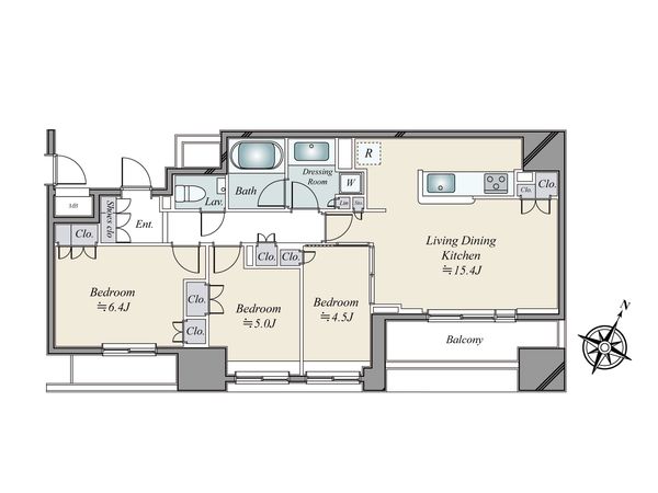リビオレゾン千代田岩本町ザ・レジデンス 間取図(平面図) 間取図(平面図)