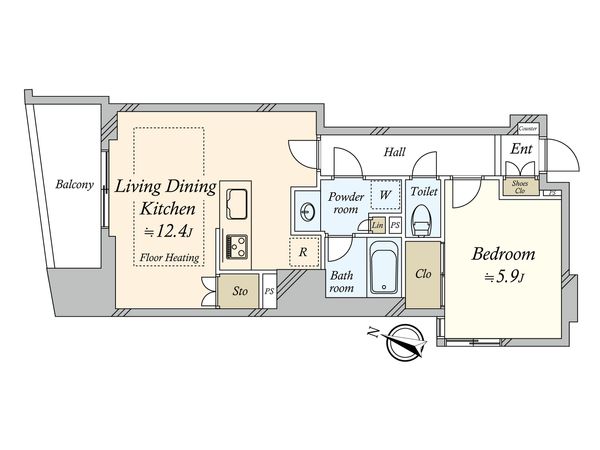 パークリュクス神田多町 間取図(平面図)