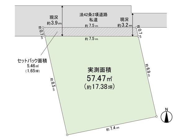 渋谷区東2丁目土地 区画図