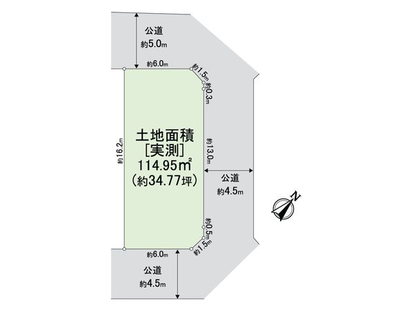 目黒区上目黒4丁目 土地 区画図 目黒区上目黒4丁目 土地 区画図