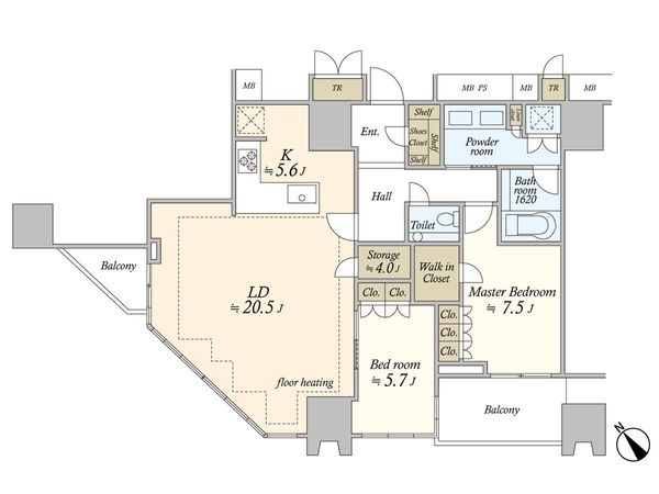 プラウドタワー渋谷 間取図(平面図) プラウドタワー渋谷 間取図(平面図)