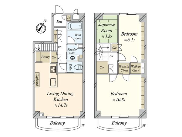 スカーラ代官山 間取図(平面図) スカーラ代官山 間取図(平面図)