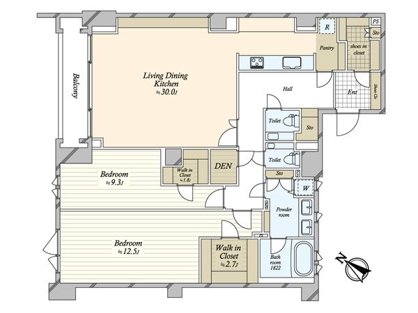 グランツオーベル南平台 間取図(平面図)