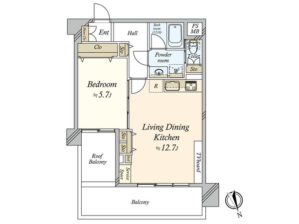 虎ノ門ガーデン 間取図(平面図)