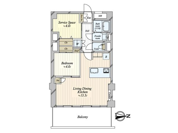 ハイツ千駄ヶ谷 間取図(平面図)