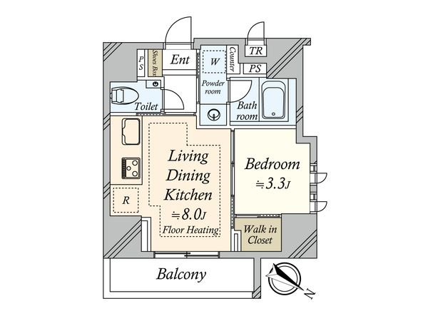 ピアース麻布十番 間取図(平面図) ピアース麻布十番 間取図(平面図)