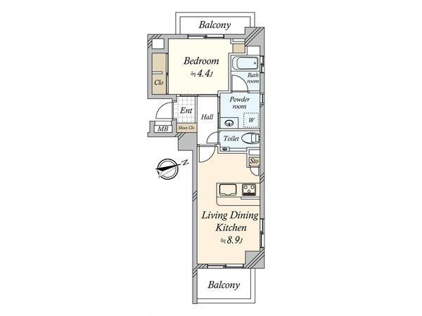 ライオンズプラザ東麻布 間取図(平面図)