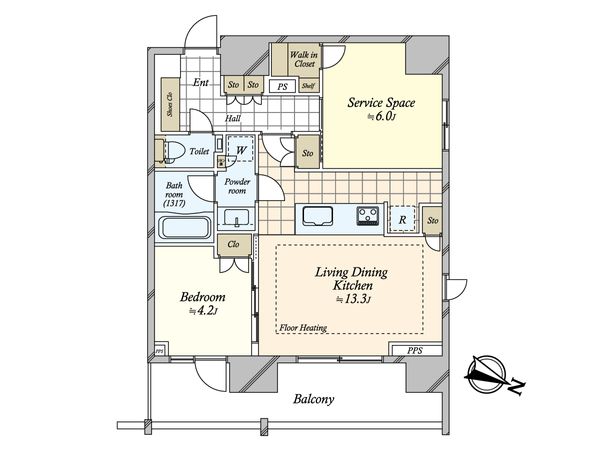 ピアース渋谷WEST 間取図(平面図)