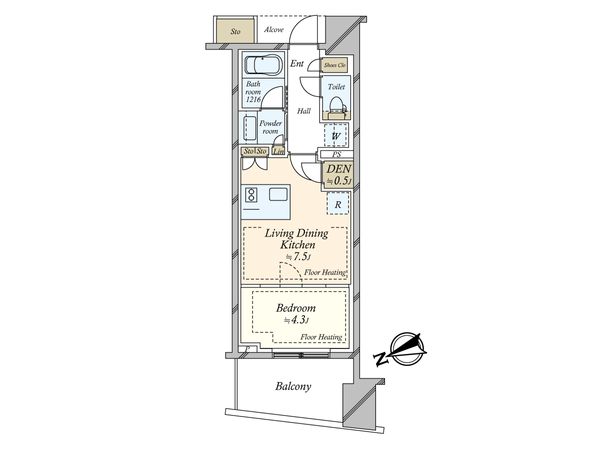 プラウド渋谷東 間取図(平面図) プラウド渋谷東 間取図(平面図)