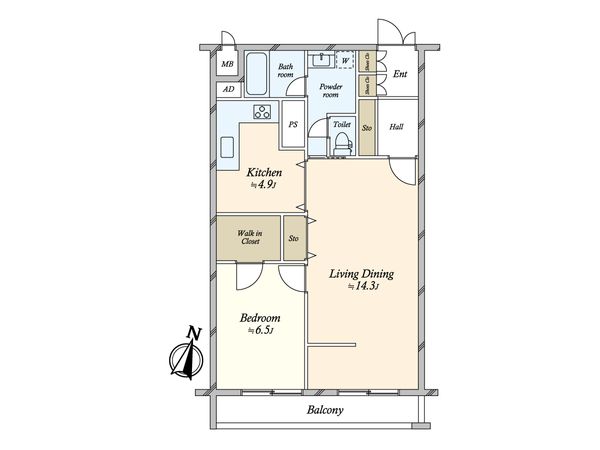 千駄ヶ谷第1スカイハイツ 間取図(平面図)