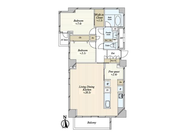 南青山パークマンション 間取図(平面図) 南青山パークマンション 間取図(平面図)