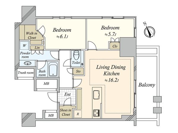 プラウドタワー渋谷 間取図(平面図) 間取図(平面図)