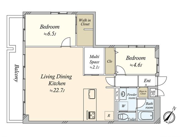 マンション第二恵比須苑 間取図(平面図)
