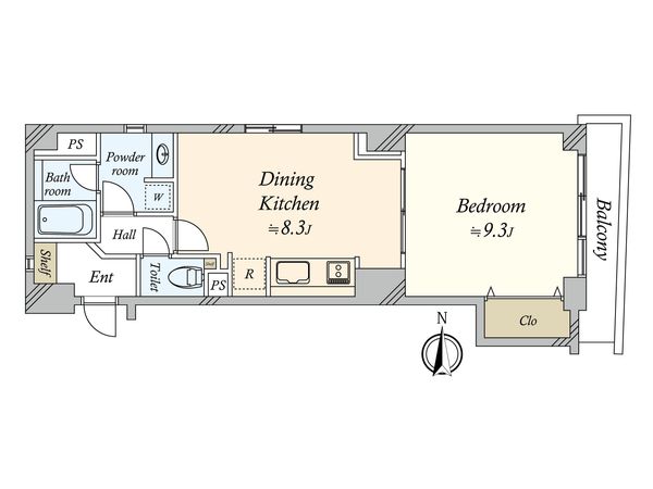 SUN麻布十番 間取図(平面図)