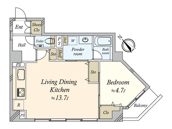 SUN麻布十番 間取図(平面図) SUN麻布十番 間取図(平面図)
