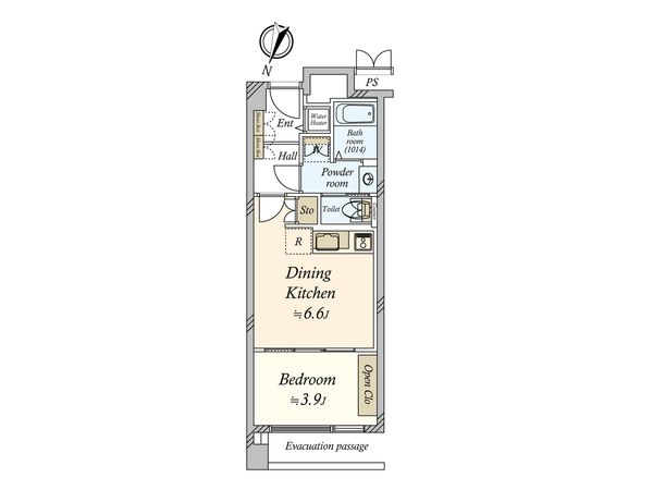 オリエント赤坂モートサイドビル 間取図(平面図)