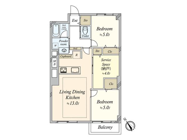 南平台マンション 間取図(平面図) 南平台マンション 間取図(平面図)