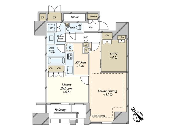 プラウドタワー渋谷 間取図(平面図) プラウドタワー渋谷 間取図(平面図)