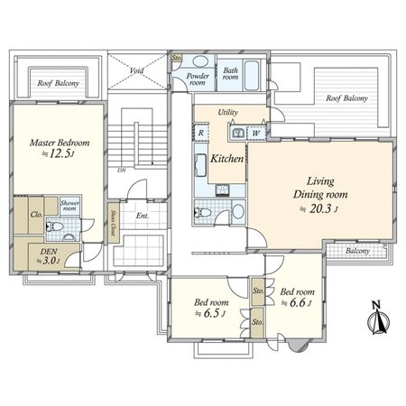 イクシオン代々木大山 間取図(平面図)